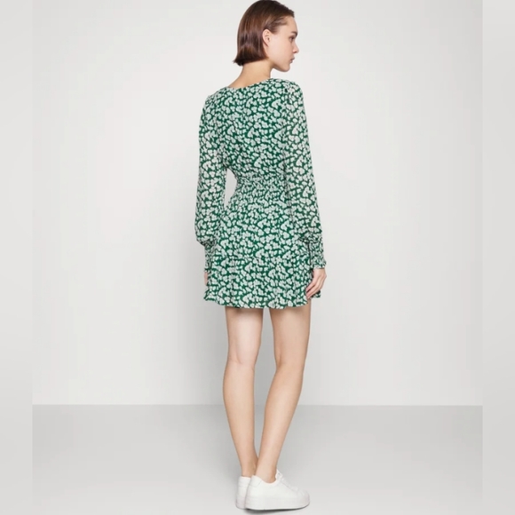 Abercrombie & Fitch Emerald With  Flowers Woman's Mini Dress - Picture 2 of 7